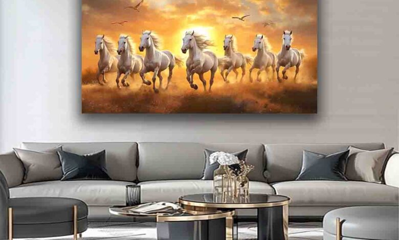 Seven White Horses Painting