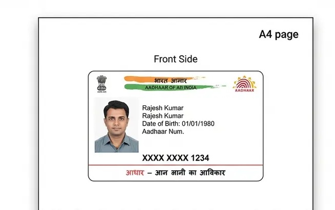 Aadhaar PVC Card Print